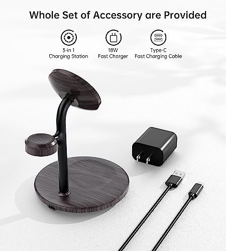 3 in 1 Magnetic Wireless Charging Station for Apple Devices,15W for Magsafe - Image 6