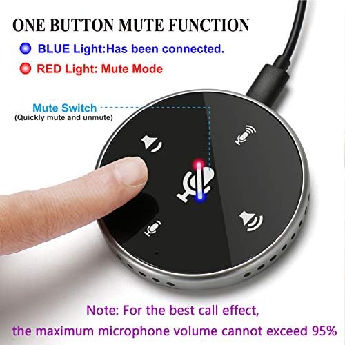 Upgrated USB Conference Microphone with Speaker,Laptop Omnidirectional Computer Mic with Touch-Sensor to Mute/Volume,for Zoom Meetings,Skype,VoIP Call,Interview,Christmas Stocking Stuffers Surprise - Image 2
