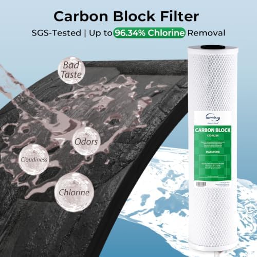 iSpring F3WGB32BKS 4.5" x 20" 3-Stage Whole House Water Filter - Image 4