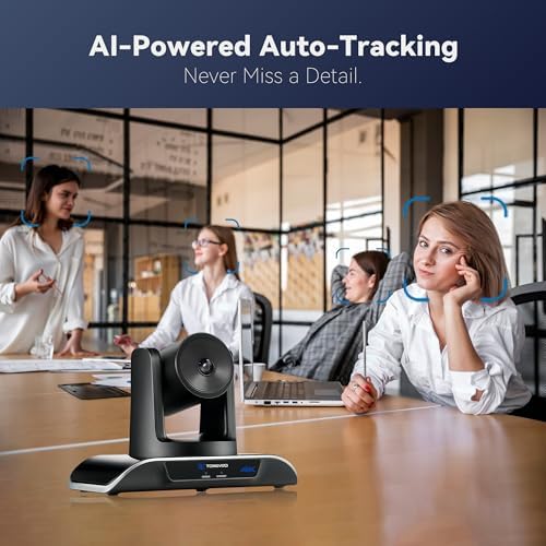TONGVEO 4K Conference Room PTZ Camera AI-Tracking & Gesture Control USB 3.0 - Image 4