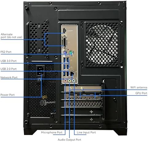 SKYESEV Prebuilt Gaming Desktop PC, AMD Ryzen 5 5600, GeForce RTX 3050 6GB,32GB DDR4 3200MHz RAM, 1TB NVMe SSD, ARGB Air Cooling, Wi-Fi,Tower Computer for Gaming, Streaming, Editing - Image 6