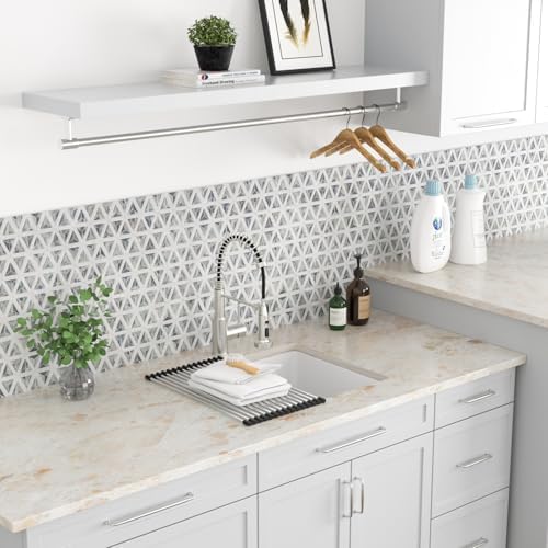 Kichae 12 Deep Undermount Laundry Sink 21x18 Granite Composite Quartz Sink - Image 7