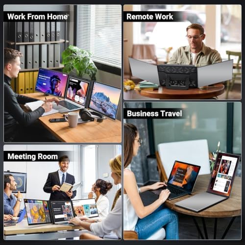 16" Laptop Screen Extender, 1200P FHD Ultra-Slim Triple Portable Monitor - Image 5