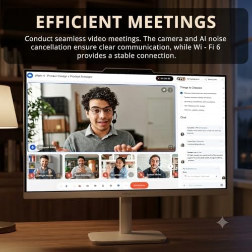 Lenovo All-in-One Desktop Computer, 8 GB RAM, 512 GB SSD, Windows 11 Pro, 23.8 Inch IPS FHD Display, Intel 4-Core Processor, Intel UHD Graphics, Wired Keyboard & Mouse, White - Image 6