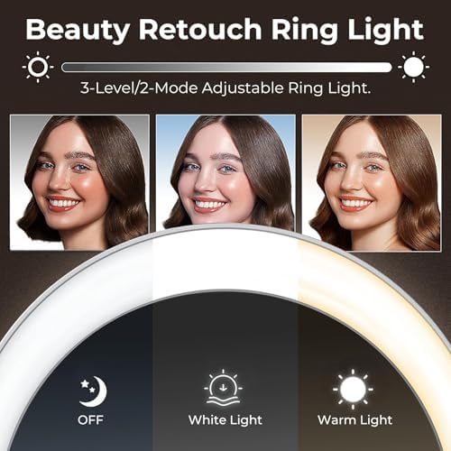 2K Webcam for PC with Microphone & Light & Privacy Cover, Web Camera for Desktop Computer/Laptop/Monitor/Mac, USB Streaming Camera for Zoom/Skype/Teams/Video Calling/Studying and Conference - Image 3