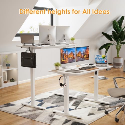 STARY Electric Standing Desk Adjustable Height Sit Stand Home Office Desk with Splice Board - Image 4