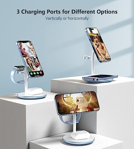 3 in 1 Magnetic Wireless Charging Station for Apple Devices,15W for Magsafe - Image 4