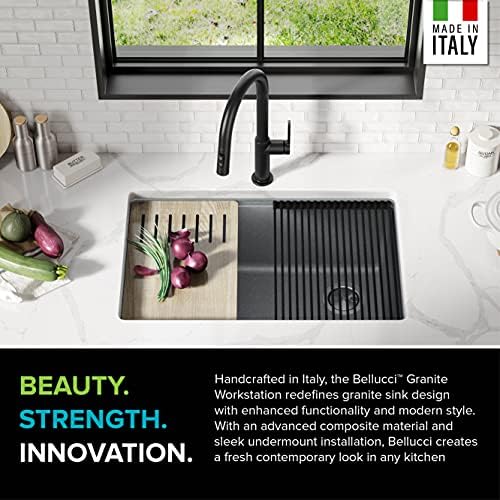 KRAUS Kitchen Sink Bellucci 29” Undermount Workstation Granite, Metallic Gray, Accessories, KGUW2-30MGR - Image 4
