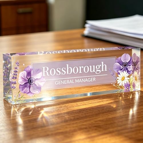 Custom Name Plate for Desk, Desk Name Plate Personalized, Acrylic Desktop Ornament, Stylish Office Decor, Appreciation Present for Boss, Social Worker, Teacher, Nurse, Employee by Unknown