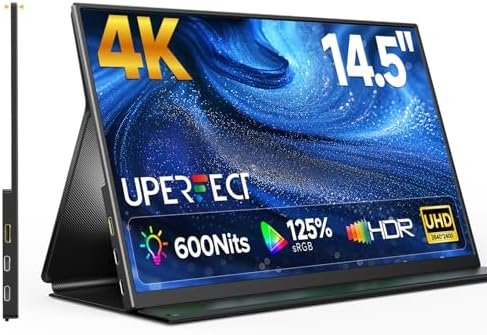 UPERFECT 14.5" 4K Portable Monitor, 125% sRGB, 600 Nits 16:10 Display by UPERFECT