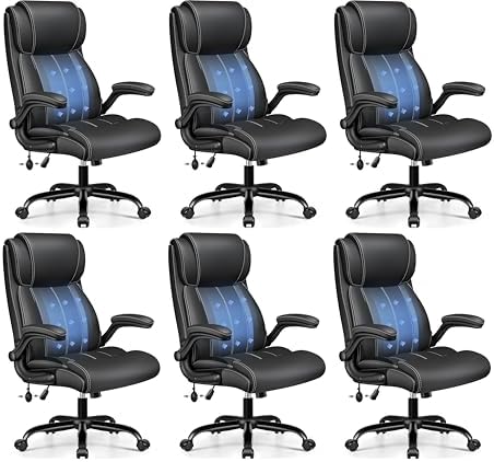 BESTFAIR High Back Computer Desk Chair, Inflatable Lumbar Support, Black by BESTFAIR