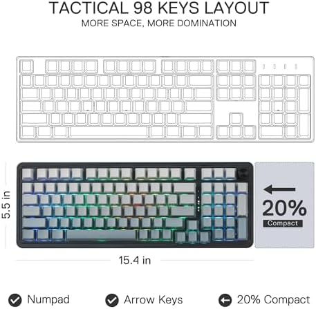 Redragon K686 PRO Wireless RGB Gasket Gaming Mechanical Keyboard, Easy Knob - Image 3