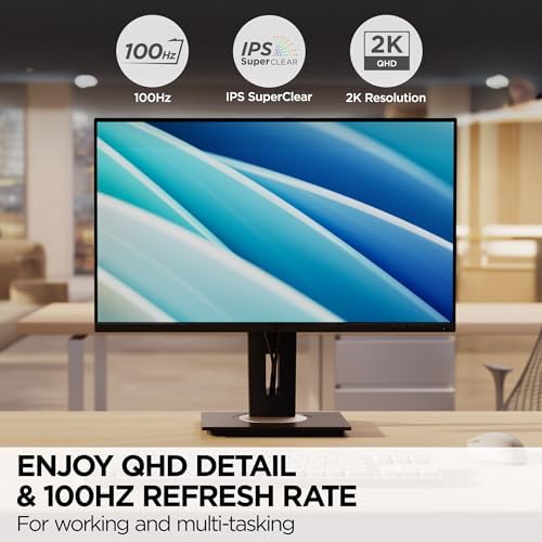 ViewSonic VG2748a-2K 27 Inch 1440p QHD Computer Monitor, IPS 100Hz, USB C - Image 2