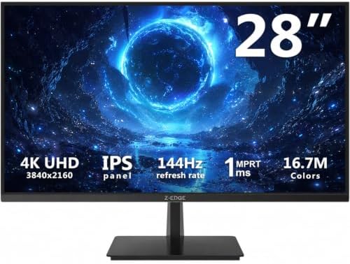 4K Monitor, Z-Edge 28 inch IPS Monitor, UHD 3840x2160 IPS by ZZ-EDGE