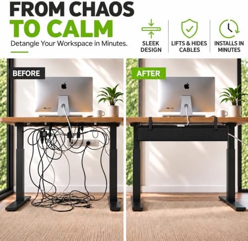 Perfect POSTURE Cable Management Tray Clamp Mounted Desk Organizer - 38" - Image 2