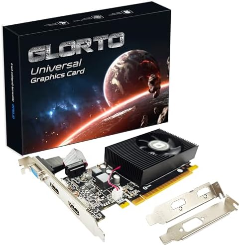 Glorto GeForce GT 730 2G Low Profile Graphics Card, 2X HDMI, VGA, DDR3, PCI Express 1.0 x16, Entry Level GPU for PC, SFF and HTPC by GLORTO