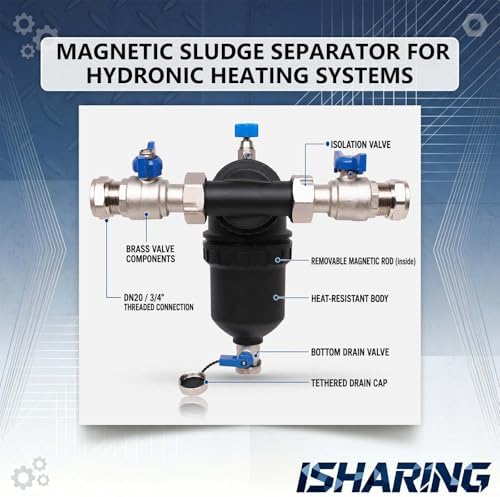 DN20 Magnetic Boiler Filter for Hydronic Heating Systems - Image 3