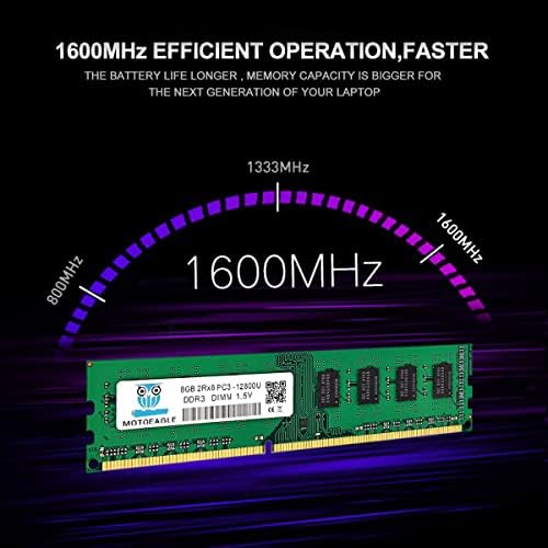 [DDR3 8GB] 8GB 2RX8 PC3-12800U 11-12 RAM, 8 GB DDR3 1600 240 PIN Desktop Memory, DDR3 1600MHZ UDIMM SDRAM 1.5V CL11 Non-ECC PC - Image 2