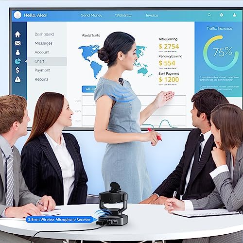 Zoom Certified, NexiGo N990 (Gen 2) 4K PTZ Webcam, Video Conference Camera System with 5X Digital Zoom, Sony_Starvis Sensor, Position Preset, Dual Stereo Mics, 3.5mm Audio Jacks for External Mics - Image 6
