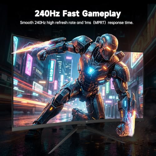 KTC 27 Inch 240Hz Curved Gaming Monitor, QHD 1440P 1000R Monitor, H27S25E - Image 2