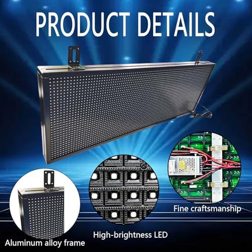 HS Programmable Scrolling Led sign Outdoor Digital Open Neon P10 39''x14'' - Image 5