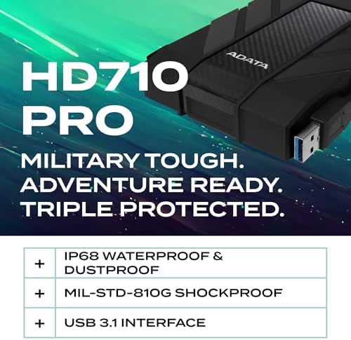 ADATA HD710 Pro, External Hard Drive, Black, 1TB - Image 2