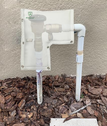 Insulated Pouch - Backflow Preventer Insulation Cover for Winter Freeze Protection, Pressure Vacuum Breaker Cover Pale Khaki, 14” W x 16.5”H - Measure Before Purchase - Image 5
