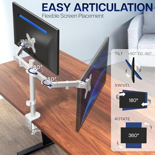 VIVO Dual Monitor Desk Mount for 13 to 30 inch Screens, STAND-V002W - Image 3