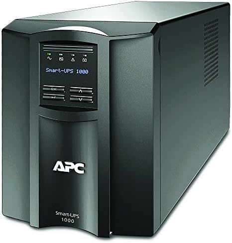 APC 1000VA Smart UPS with SmartConnect, SMT1000C Sinewave UPS Battery Backup, AVR, 120V, Line Interactive Uninterruptible Power Supply by APCbySchneider-Electric