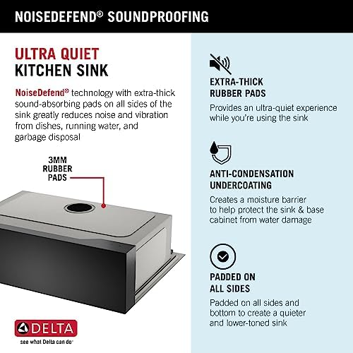DELTA FAUCET Rivet 30 Inch Black Stainless Steel Retrofit Farmhouse Apron Front 16 Gauge Workstation Kitchen Sink/PVD Gunmetal Finish w/ Accessories for Top Mount Drop-In Installation,95D9031-T30S-GS - Image 4