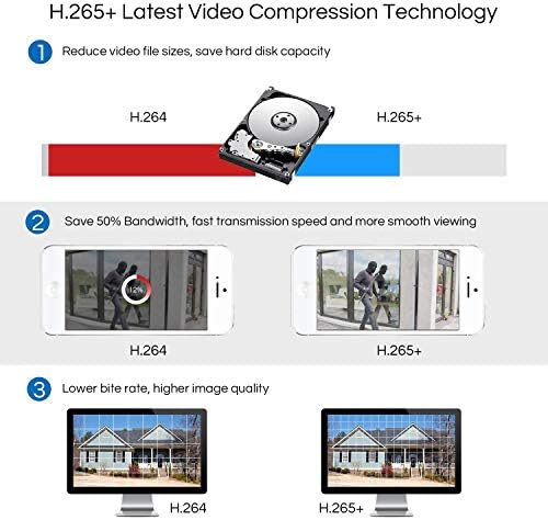 ZOSI 1080P 8 CH 4-in-1 DVR HD TVI CCTV DVR Security System Network Motion Detection H.265+ 8CH Digital Video Recorder 1TB Hard Drive for 720P,1080P Security Camera System (Renewed) - Image 3