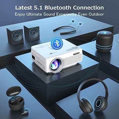 FUDONI Native 1080P WiFi Bluetooth Projector, Built-in Speaker, Portable - Image 4