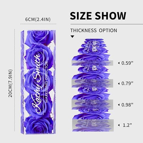 Personalized Name Plate for Desk, Custom Desk Name Plate, Acrylic Name Plate Office Desk Accessories, Personalized Office Gifts for Coworkers Teachers, Employee Appreciation Gifts (BigPurple) - Image 5