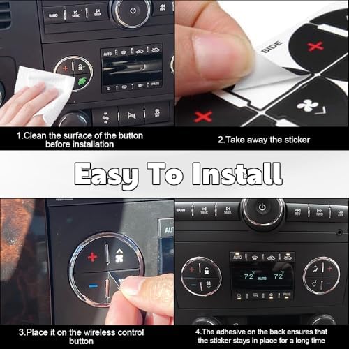2PCS AC Dash Button Stickers, Radio Electrical Accessories, Automotive Decals for Fixing Ruined Faded A/C Control Buttons, AC Dash Repair Kit Decal Stickers Replacement for Most Cars (2PCS) - Image 5