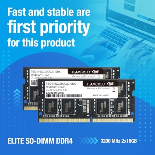 TEAMGROUP Elite DDR4 64GB Kit (2 x 32GB) 3200MHz PC4-25600 CL22 (2933MHz or 2666MHz) Unbuffered Non-ECC 1.2V SODIMM 260-Pin Laptop Notebook PC Computer Memory Module Ram Upgrade - TED464G3200C22DC-S01 - Image 2