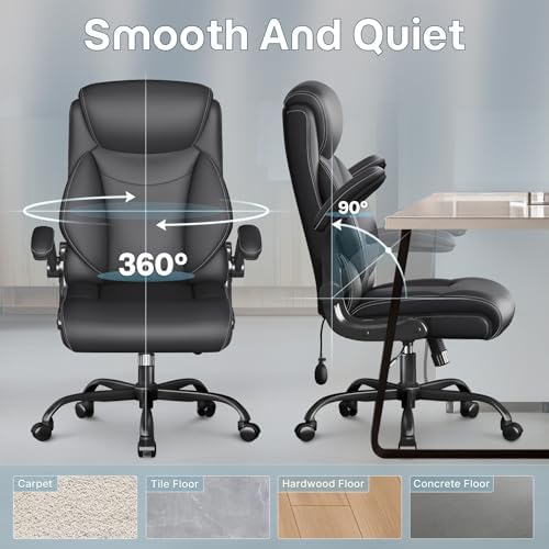 Ergonomic Office Chair,Inflatable Lumbar Support High Back Chair,Black - Image 6