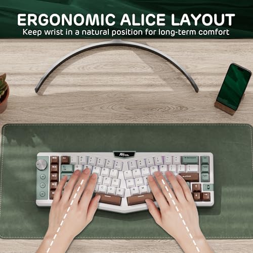 RK ROYAL KLUDGE A72 Alice Ergonomic Wireless Mechanical Keyboard,Split Ergo - Image 3