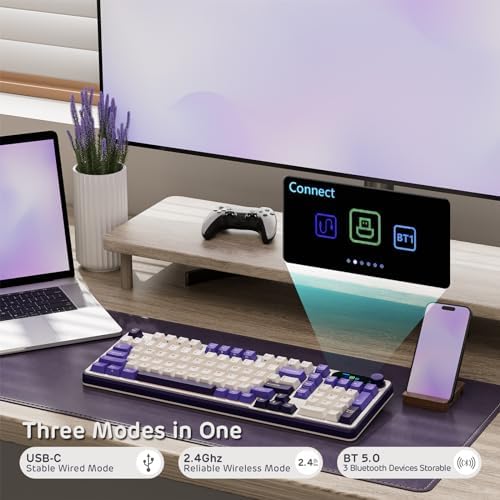 RK ROYAL KLUDGE S98 Wireless Mechanical Keyboard with Smart Display & Knob - Image 2