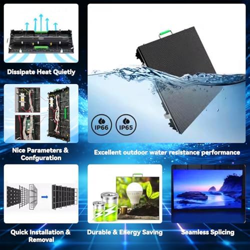 Portable LED Display Wall Panel | P1.8 P2.9 P3.91 P4.81|3840Hz High Refresh, IP65 Waterproof Cabinet | LED Video Wall Screen for Wedding Party Concert Event Advertising Show Stage Event Rental - Image 3