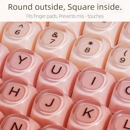 ZORNHER ZH980 Foundation Mechanical Keyboard,95% Pink Creamy Keyboard with Number Pad, Full Size Girly Gaming Keyboard Cute,Jelly MOA Round Profile Keycaps,Creamy Sounding Linear Switches ASIN - Image 3