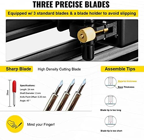 VEVOR Vinyl Cutter Plotter Machine, 53" Signmaster Software Sign Making Machine, 1350mm Paper Feed Vinyl Cutter Plotter with Stand (53" 1350mm) - Image 6