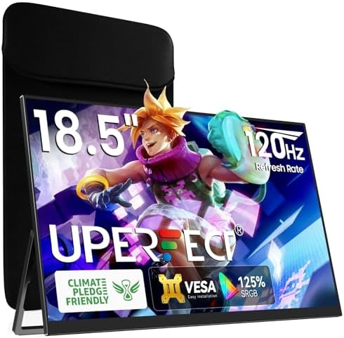 UPERFECT 18.5" 120Hz Portable Monitor, 125% sRGB Large Gaming Monitor by UPERFECT