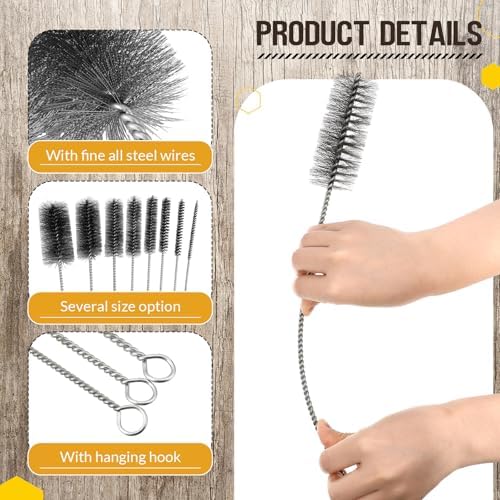 Baderke 16 Inch Long Wire Pipe Brush Tube Cleaning Brush,Stainless Steel - Image 3