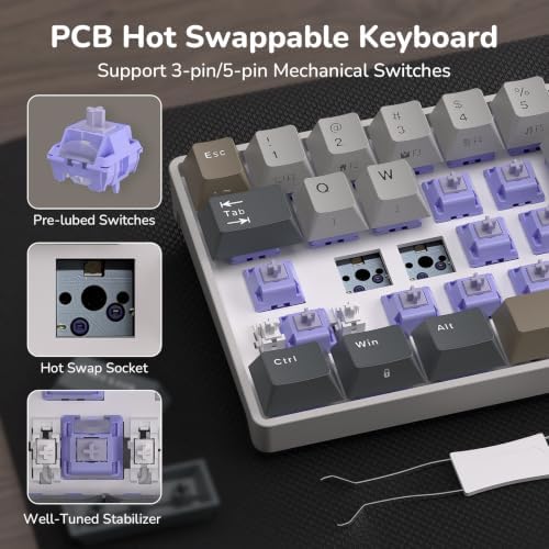 RK ROYAL KLUDGE RK68 65% RGB Wireless Mechanical Keyboard for Gaming, Work - Image 6