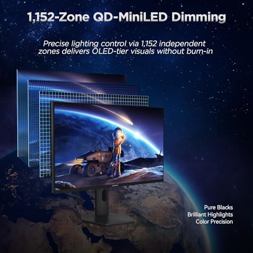 KOORUI 27" 4K QD-Mini LED Gaming Monitor, Dual-Mode (UHD 160Hz/FHD 320Hz) - Image 3