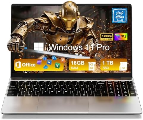 2026 15.6" FHD Business Laptop with Office 365, 16GB RAM 1TB SSD by HILLSUSU