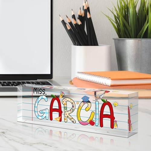 Custom Acrylic Name Plate for Desk, Teacher Appreciation Gifts, Desk Decor - Image 3