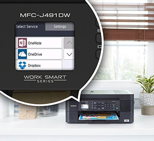 Brother Wireless All-in-One Inkjet Printer, MFC-J491DW, Multi-function Color Printer, Duplex Printing, Mobile Printing,Amazon Dash Replenishment Enabled, Black, 8.5 (MFCJ491DW) - Image 6