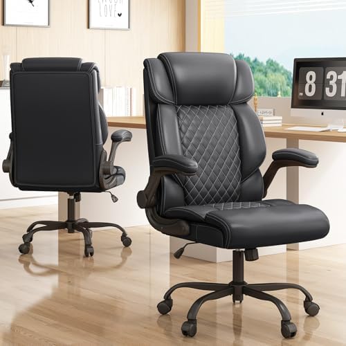 Office Chair, Executive High Back Big and Tall Office Chair, Black - Image 6