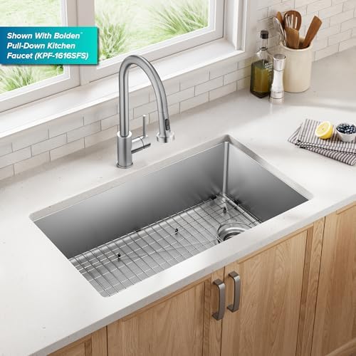 KRAUS Stainless Steel 33 in 18 Gauge Undermount Kitchen Sink KHU640-33 - Image 2